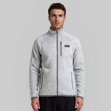 Grey O’Neills Men’s Santiago Full Zip Fleece Jacket with chest zip pocket