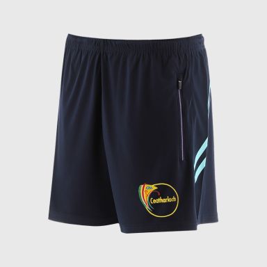 O’Neills Carlow GAA Sedona Shorts Navy / Green with official crest