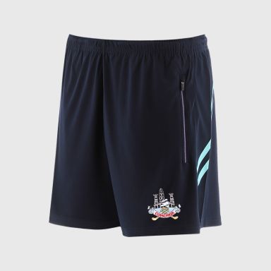 O’Neills Cork GAA Sedona Shorts Navy / Green with official crest