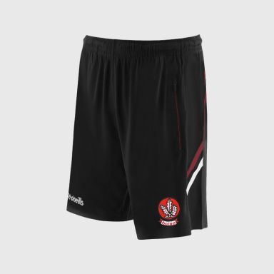 O’Neills Derry GAA Sedona Shorts Black / Red with official crest