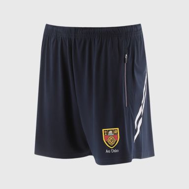 O’Neills Down GAA Sedona Shorts Navy / Pink with official crest