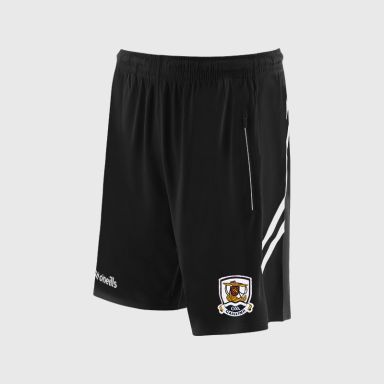 O’Neills Galway GAA Sedona Shorts Black / White with official crest