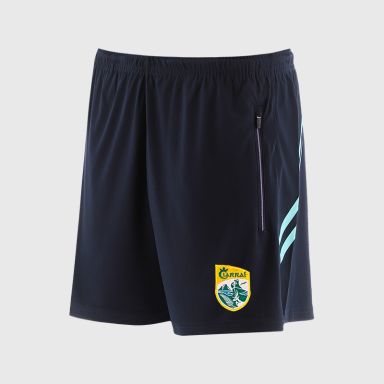O’Neills Kerry GAA Sedona Shorts Navy / Green with official crest