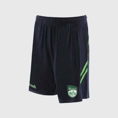 O’Neills Kerry GAA Sedona Shorts Navy / Green with official crest