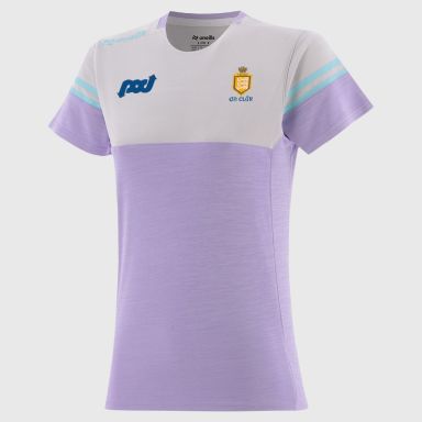 O’Neills Clare GAA Kids' Sedona T-Shirt Purple with official crest