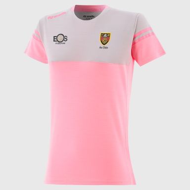 O’Neills Down GAA Sedona T-Shirt Pink with official crest