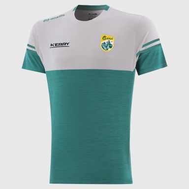 O'Neills Kerry GAA Kids' Sedona T-Shirt Green / White / Green