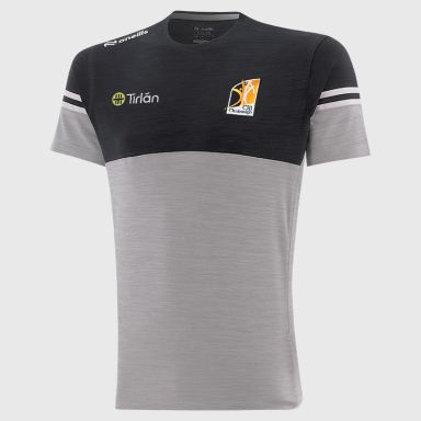 O’Neills Kilkenny GAA Kids' Sedona T-Shirt Silver with official crest