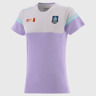 O’Neills Monaghan GAA Kids' Sedona T-Shirt Purple with official crest