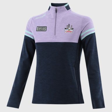 O'Neills Cork GAA Women's Sedona Brushed Half Zip Top Marine / Purple / Green