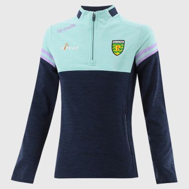 O'Neills Donegal GAA Women's Sedona Brushed Half Zip Top Marine / Green / Purple