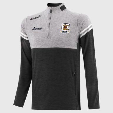 O’Neills Galway GAA Sedona Kids' Half Zip Top Black / Silver From O'Neills