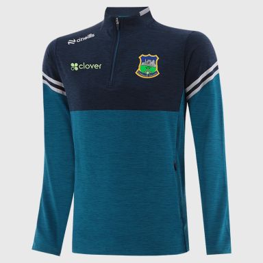 O'Neills Tipperary GAA Men's Sedona Brushed Half Zip Top Blue / Marine / Silver