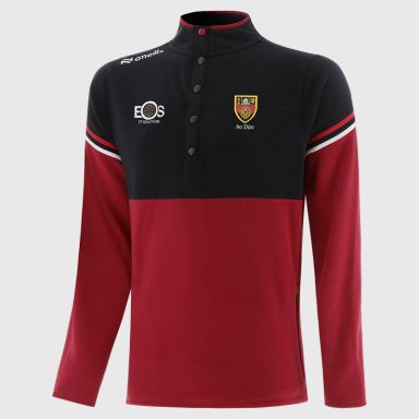 O’Neills Down GAA Kids' Sedona Snap Button Fleece Red with official crest