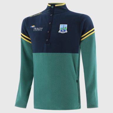 O’Neills Fermanagh GAA Kids' Sedona Snap Button Fleece Green with official crest