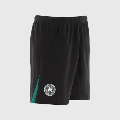 O'Neills Cliftonville FC Kids' Galvas Training Shorts Black / Green / White