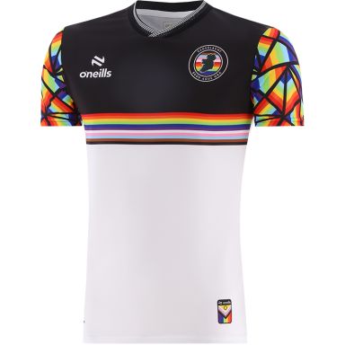Black Love is Love Pride Jersey with rainbow flag and ribbed collar by O’Neills.