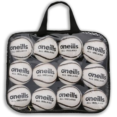 12 pack of the official White All Ireland Match Sliotars from oneills.com