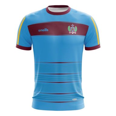 St. Patrick's High School Keady Kids' Short Sleeve Training Top Sky / Maroon / Amber New for 2022/23