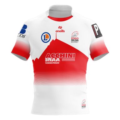 Stado Tarbes Pyrénees Rugby Rugby Match Tight Fit Jersey