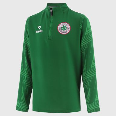 Cliftonville FC Kids' Sub X Brushed Half Zip Green from O’Neills