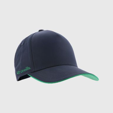 Navy baseball cap with protective peak and Green O’Neills embroidered logo on the side.