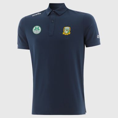 Navy O’Neills Meath GAA Men’s Surge Soft Touch Polo Shirt with a classic collar and button placket