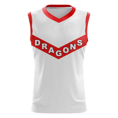 Temora Dragons Basketball Vest (White)