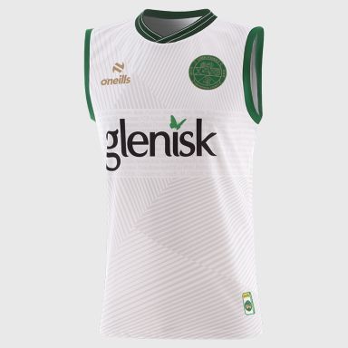 White Offaly GAA Kids' Training Training Vest 2025 from O'Neills.