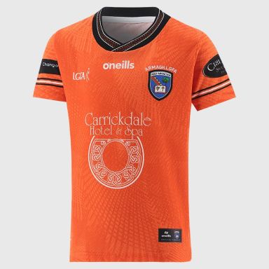 Orange Armagh LGFA Kids' Home Jersey 2026 from O’Neills.