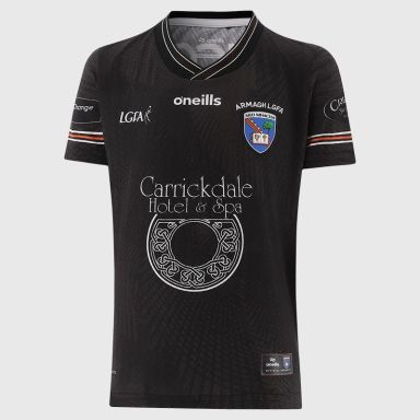 Black Armagh LGFA Kids' Goalkeeper Jersey 2026 from O’Neills.