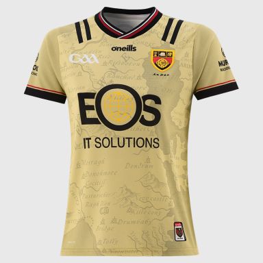 O’Neills Gold Down GAA Women's Alternative Goalkeeper Jersey 2025 with ribbed crewneck by O’Neills.