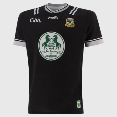 O’Neills Black Meath GAA Goalkeeper Jersey 2025 with ribbed crewneck by O’Neills.