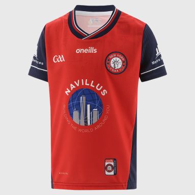Red Shadow / Navy / White New York GAA Kids' Goalkeeper Jersey 2025 from O’Neills Sportswear