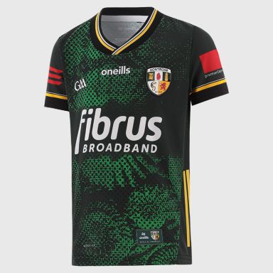 Green Antrim GAA Kids’ Alternative Jersey 2026 from O’Neills.