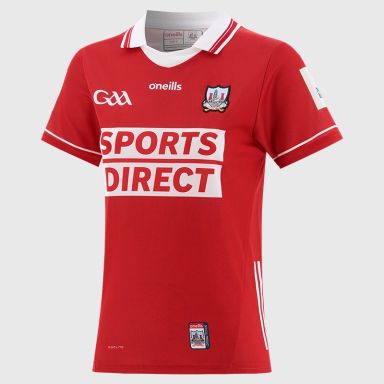 O’Neills Red Cork GAA Women's Home Jersey 2025 from O’Neills.