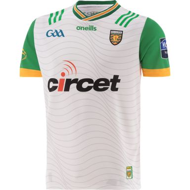 White Donegal GAA Alternative Jersey 2024 with ribbed crewneck by O’Neills.