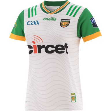 White Donegal GAA Alternative Jersey 2024 with ribbed crewneck by O’Neills.