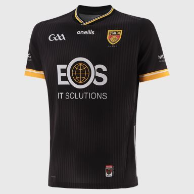 O’Neills Black Down GAA Goalkeeper Jersey 2025 with ribbed crewneck by O’Neills.