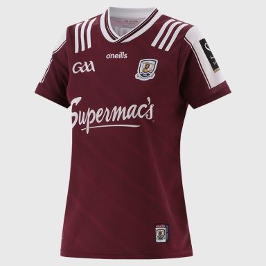 O’Neills Maroon Galway GAA Women's Home Jersey 2025 from O’Neills.