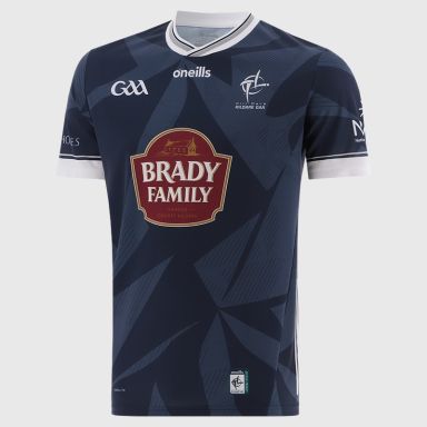 O’Neills Navy Kildare GAA Men's Goalkeeper Jersey 2025 with ribbed crewneck by O’Neills.