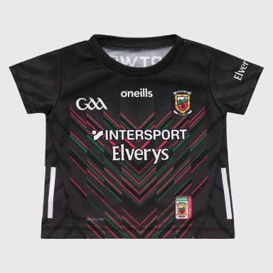 O’Neills Black Mayo GAA Baby Alternative Goalkeeper Jersey 2025 by O’Neills.
