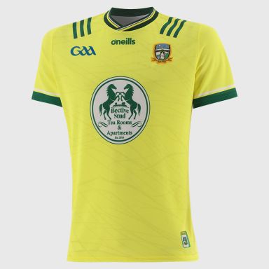 O’Neills Yellow Meath GAA Goalkeeper Jersey 2025 with ribbed crewneck by O’Neills.