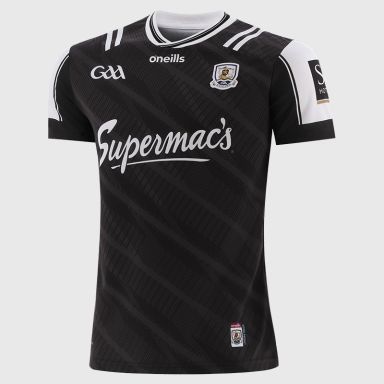 O’Neills Black Galway GAA Goalkeeper Jersey 2025 Player Fit with ribbed crewneck by O’Neills.