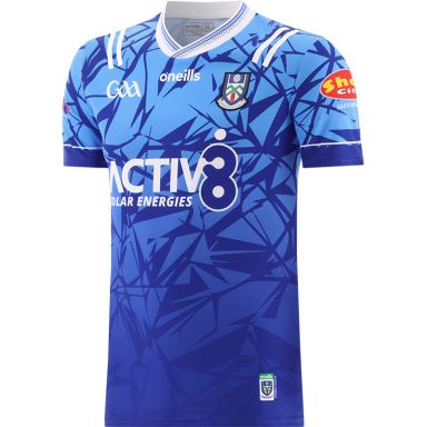 Blue Monaghan GAA Alternative Jersey 2024 with ribbed crewneck by O’Neills.