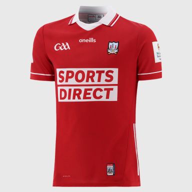 O’Neills Red Cork GAA Player Fit Home Jersey 2025 from O’Neills.