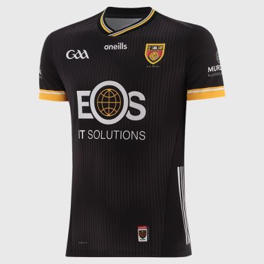 O’Neills Black Down GAA Goalkeeper Jersey 2025 Player Fit with ribbed crewneck by O’Neills.