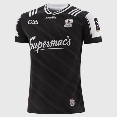 O’Neills Black Galway GAA Goalkeeper Jersey 2025 Player Fit with ribbed crewneck by O’Neills.