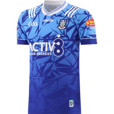 Blue Monaghan GAA Alternative Jersey 2024 with ribbed crewneck by O’Neills.