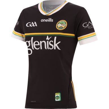 Black Offaly GAA Women's Goalkeeper Jersey 2024 with ribbed crewneck by O’Neills.